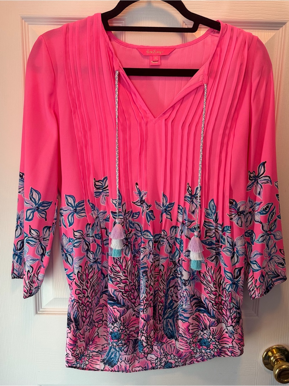 Lilly Pulitzer Marilina Tunic Print Pink Tropics Lucky Lady
